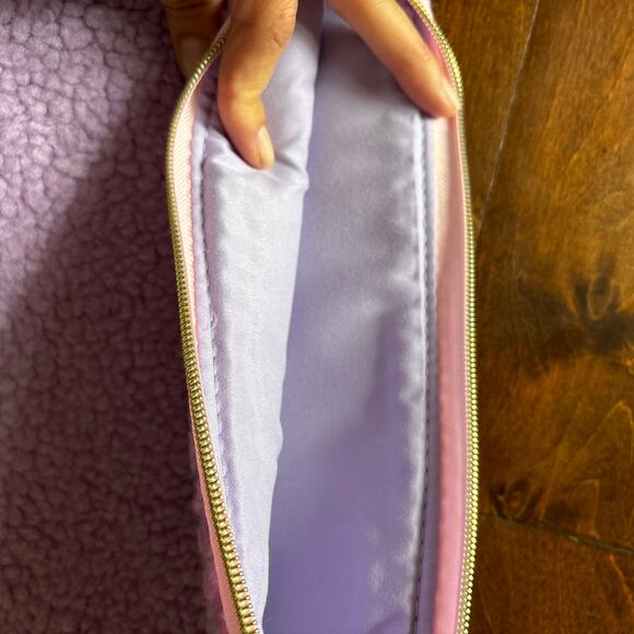 NEW Noted By Post It Laptop Pouch Lavender Purple Fuzzy Zipper 10 in x 15 in - Picture 5 of 5